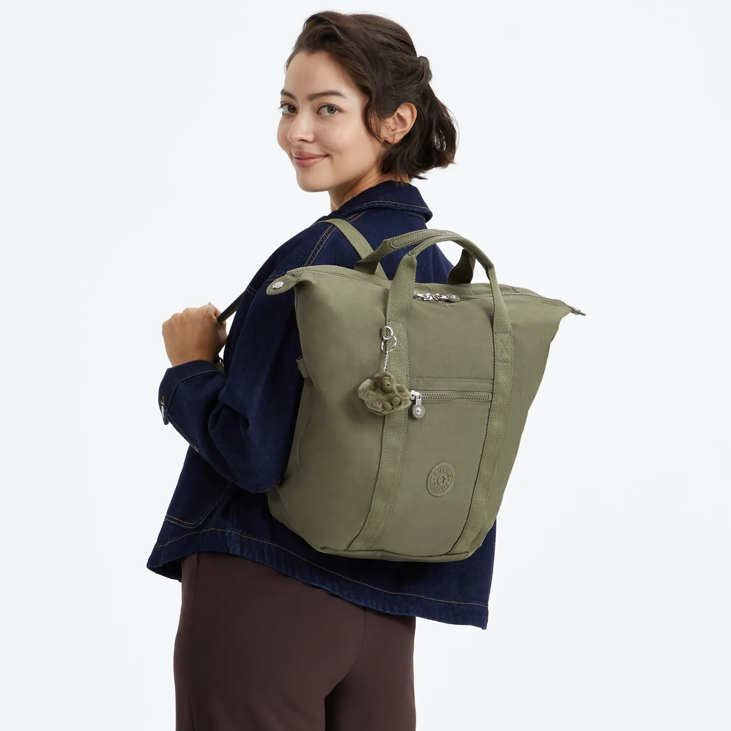 Kipling New Art rugzak Almost Sage medium met laptopvak