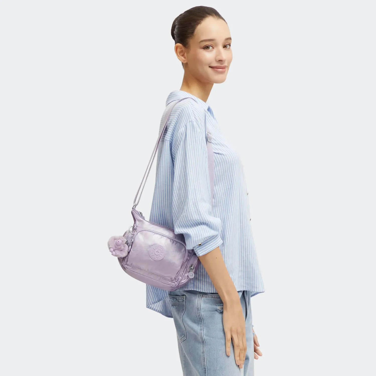 Kipling Gabbie Mini schoudertas Klein Lilac Moon Metallic waterafstotend