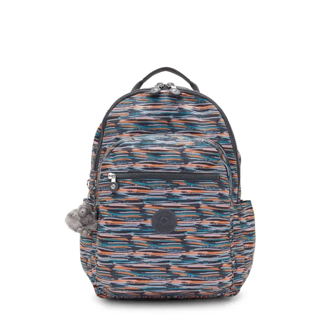 Kipling Seoul rugzak Groot Mineral Stripes licht