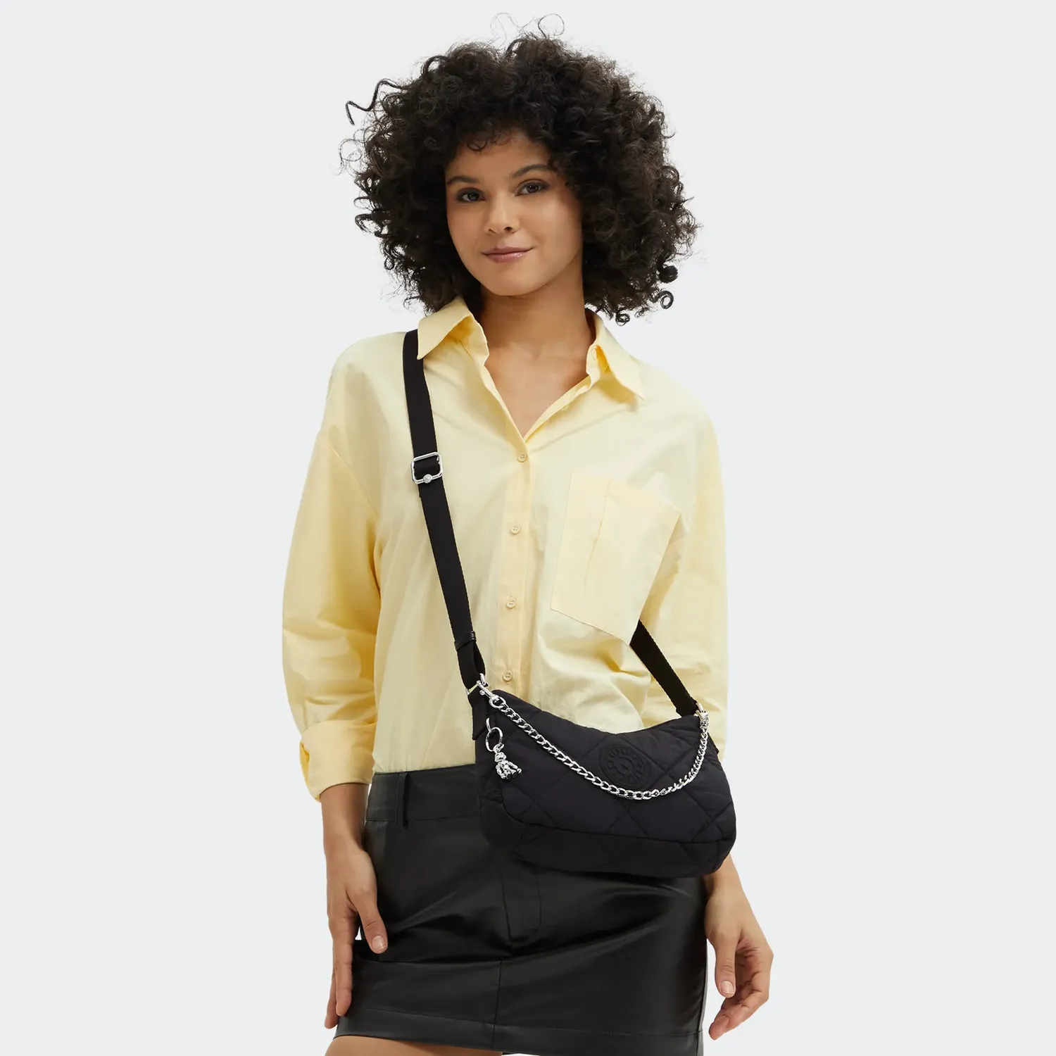 Kipling Ayda Up schoudertas Cosmic Black Quilt klein gewatteerd
