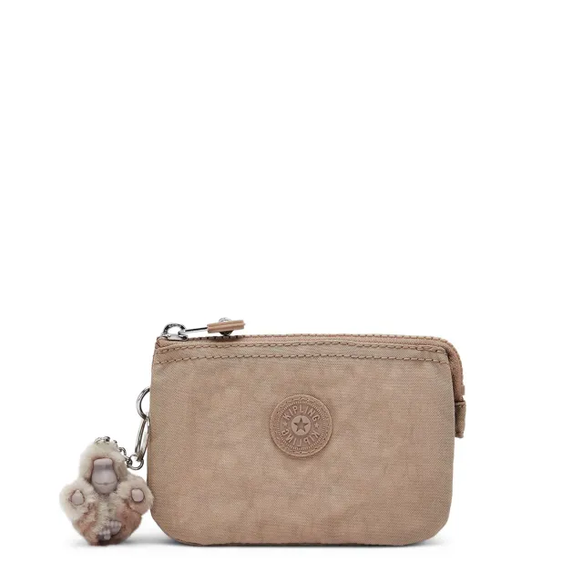 Kipling Creativity S beurs Tan Beige klein met muntvak