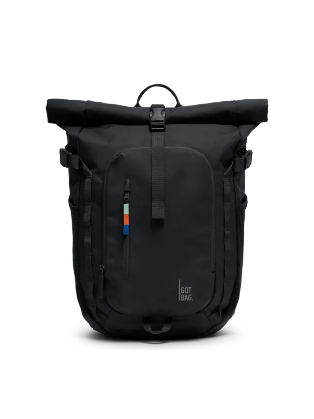 Got Bag Rolltop Adventure rugzak zwart waterafstotend