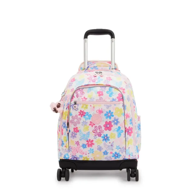 Kipling New Zea rugzak met wielen Flower Stamp Groot laptopvak