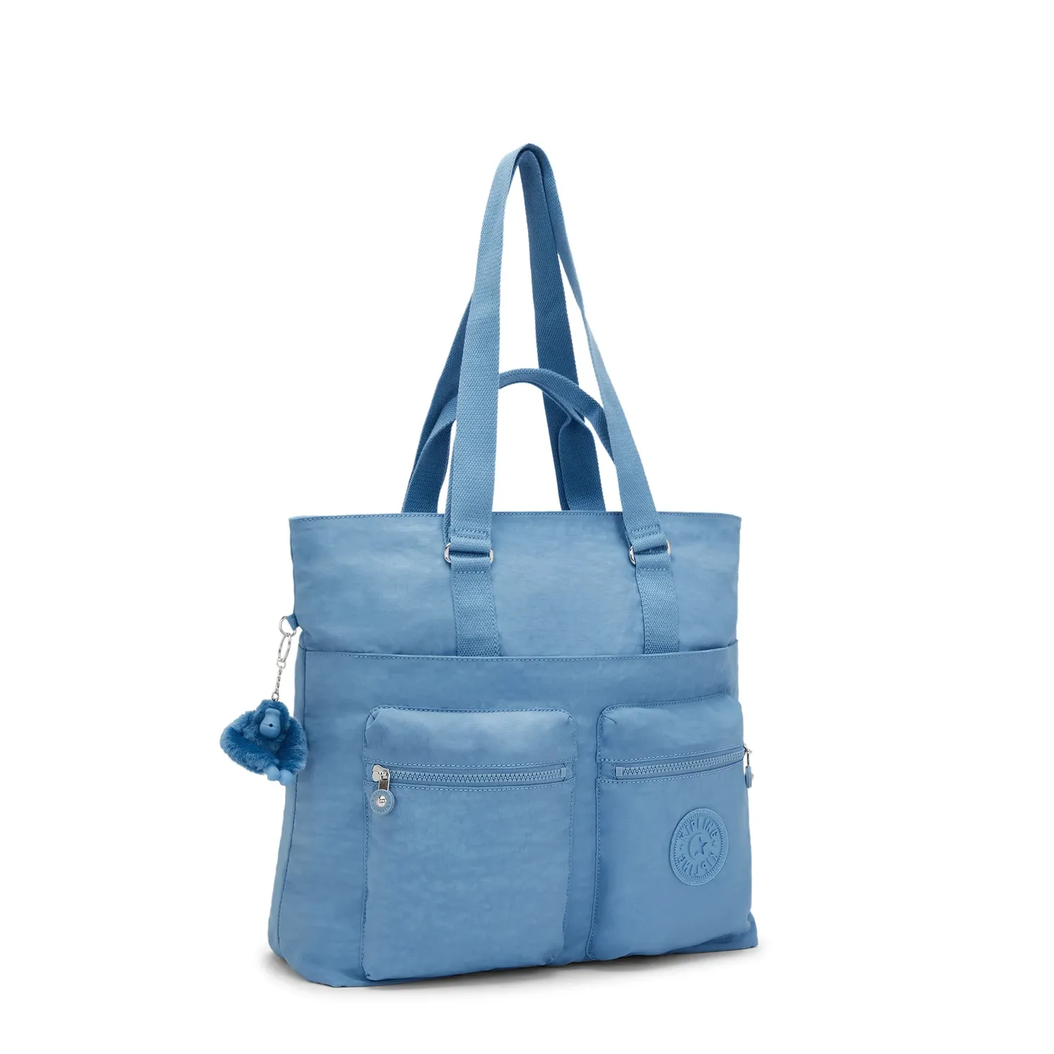 Kipling India grote shopper vintage blue met laptopvak