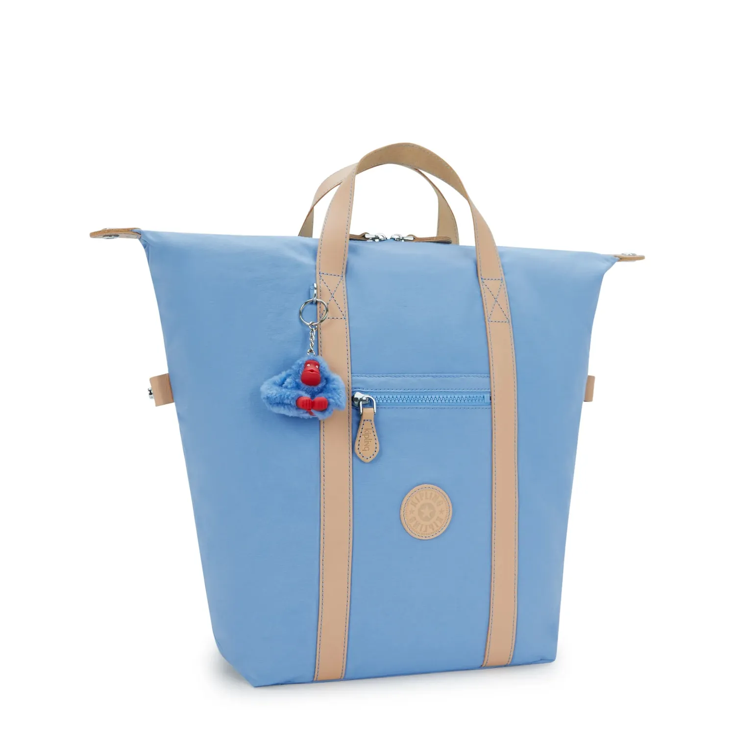Kipling New Art rugzak Cotton Air Blue medium 15 inch
