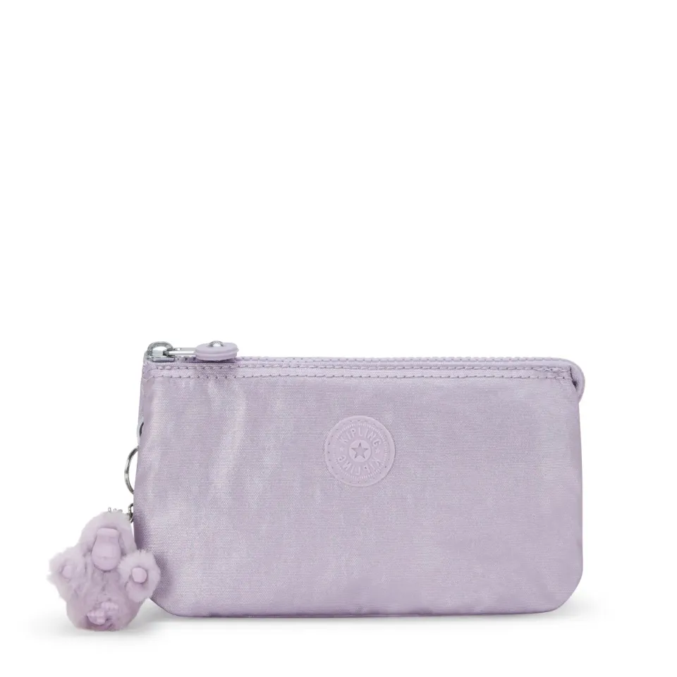 Kipling Creativity L beurs Lilac Moon Metallic groot glans