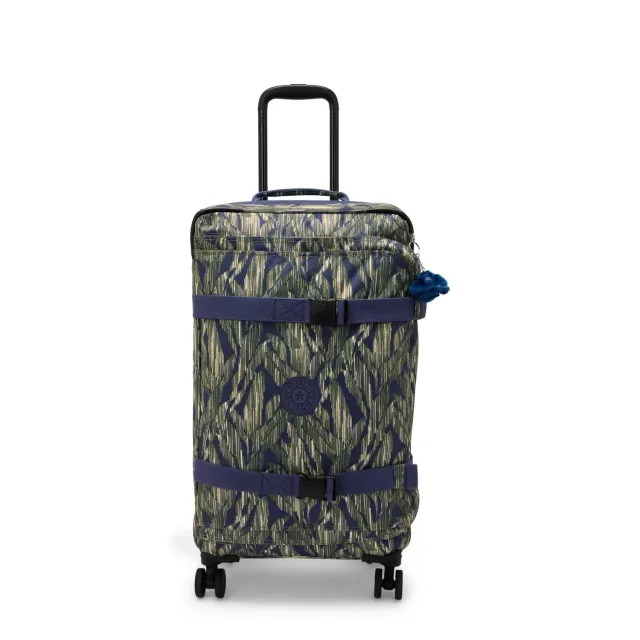 Kipling Spontaneous M koffer Medium Striped Grasses 4 wielen