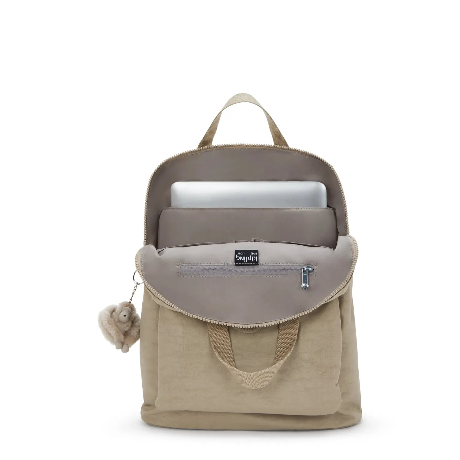 Kipling Kazuki rugzak Medium Soft Taupe 13 inch laptop