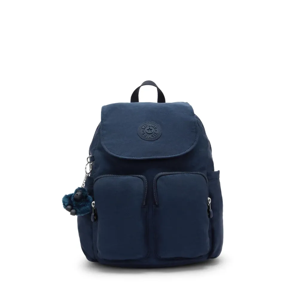 Kipling City Pocket S rugzak Blue Bleu 2 met zijvakken klein