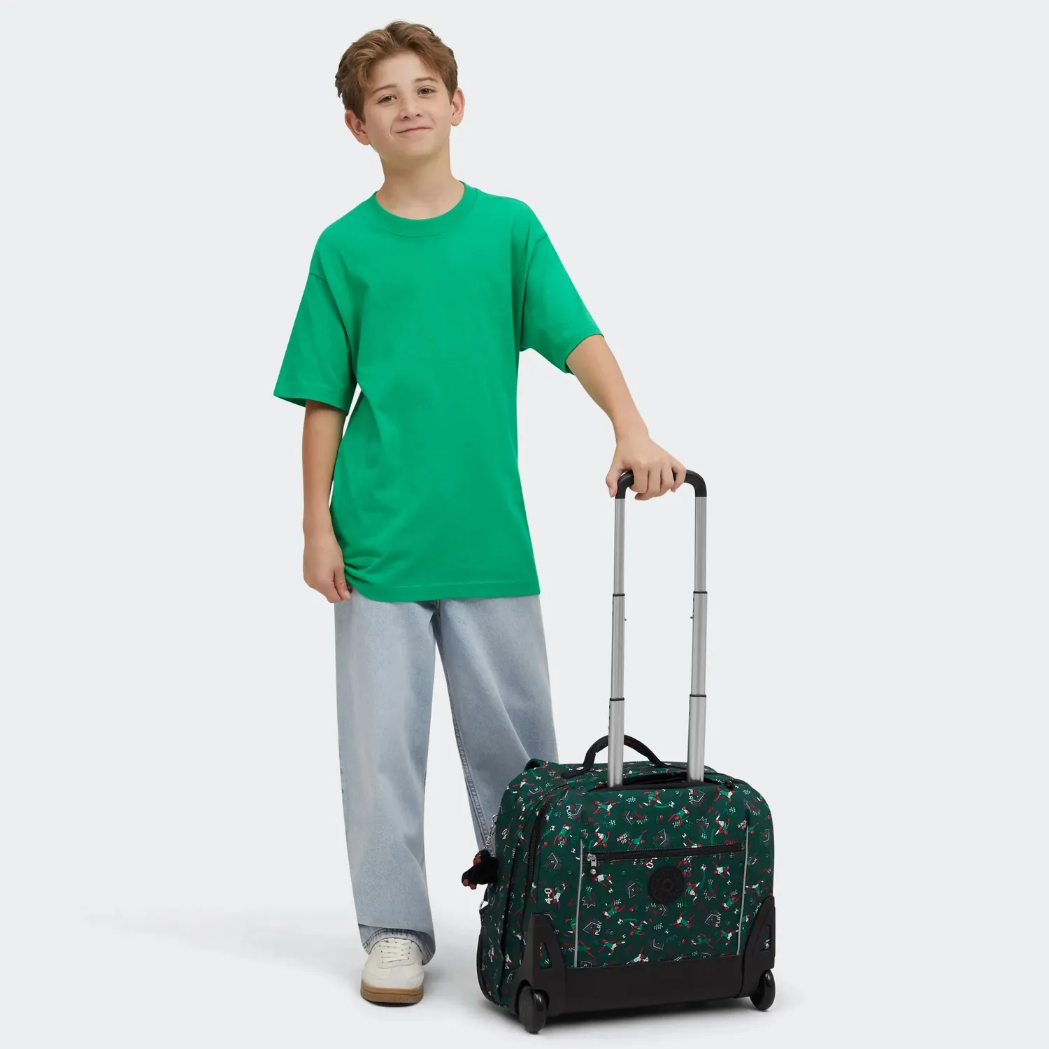 Kipling Giorno rugzak Soccer Print groot met wieltjes