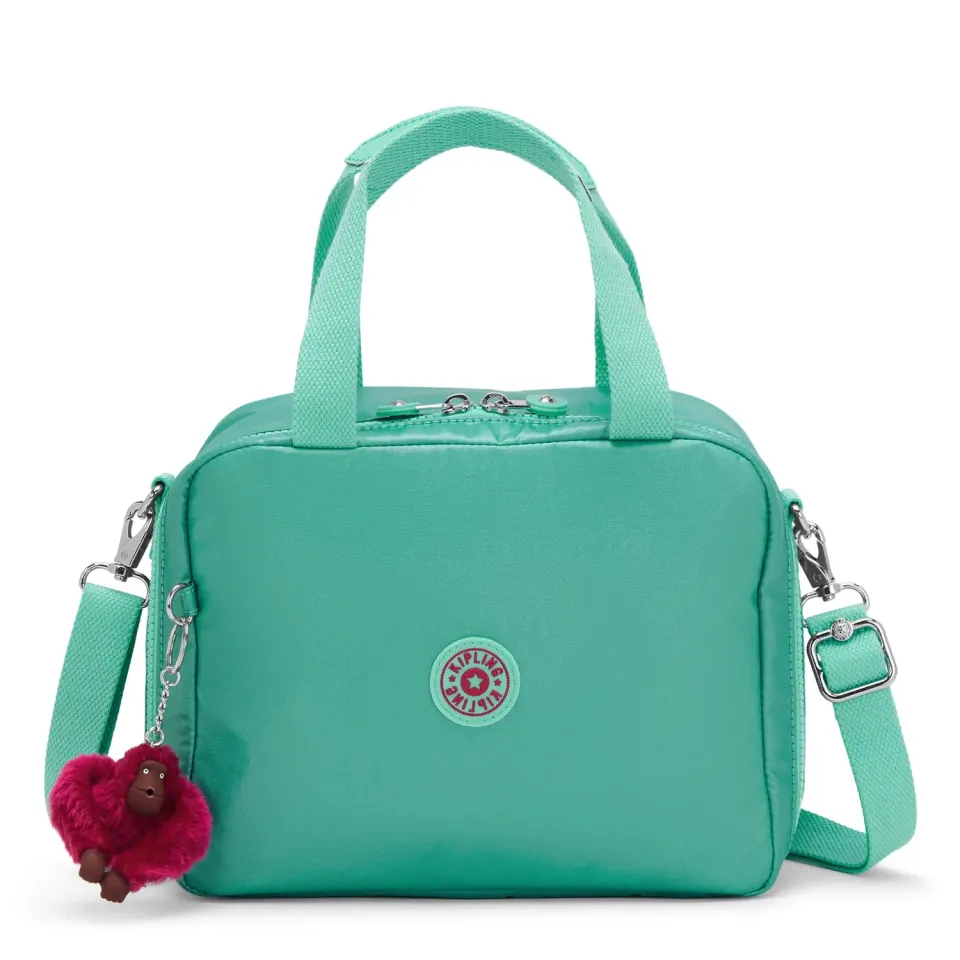 Kipling Miyo lunchtas Oasis Mint Metallic groot geïsoleerd