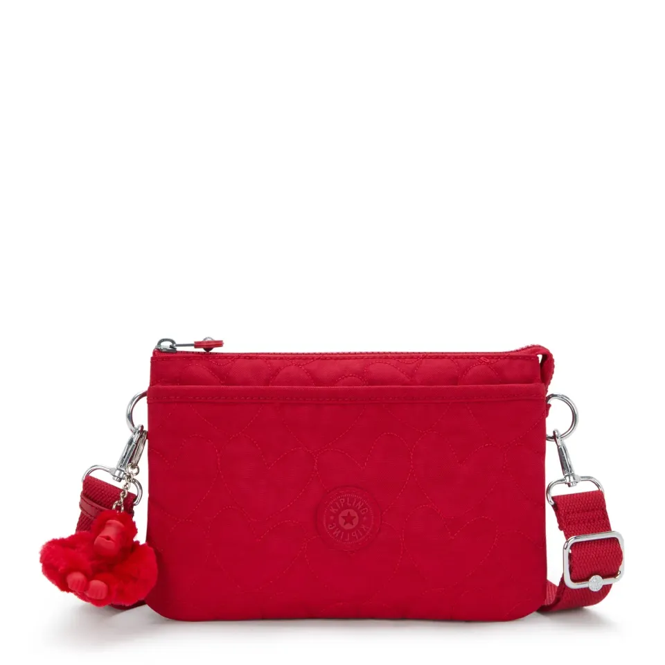 Kipling Riri crossbodytas klein Many Hearts Red harten