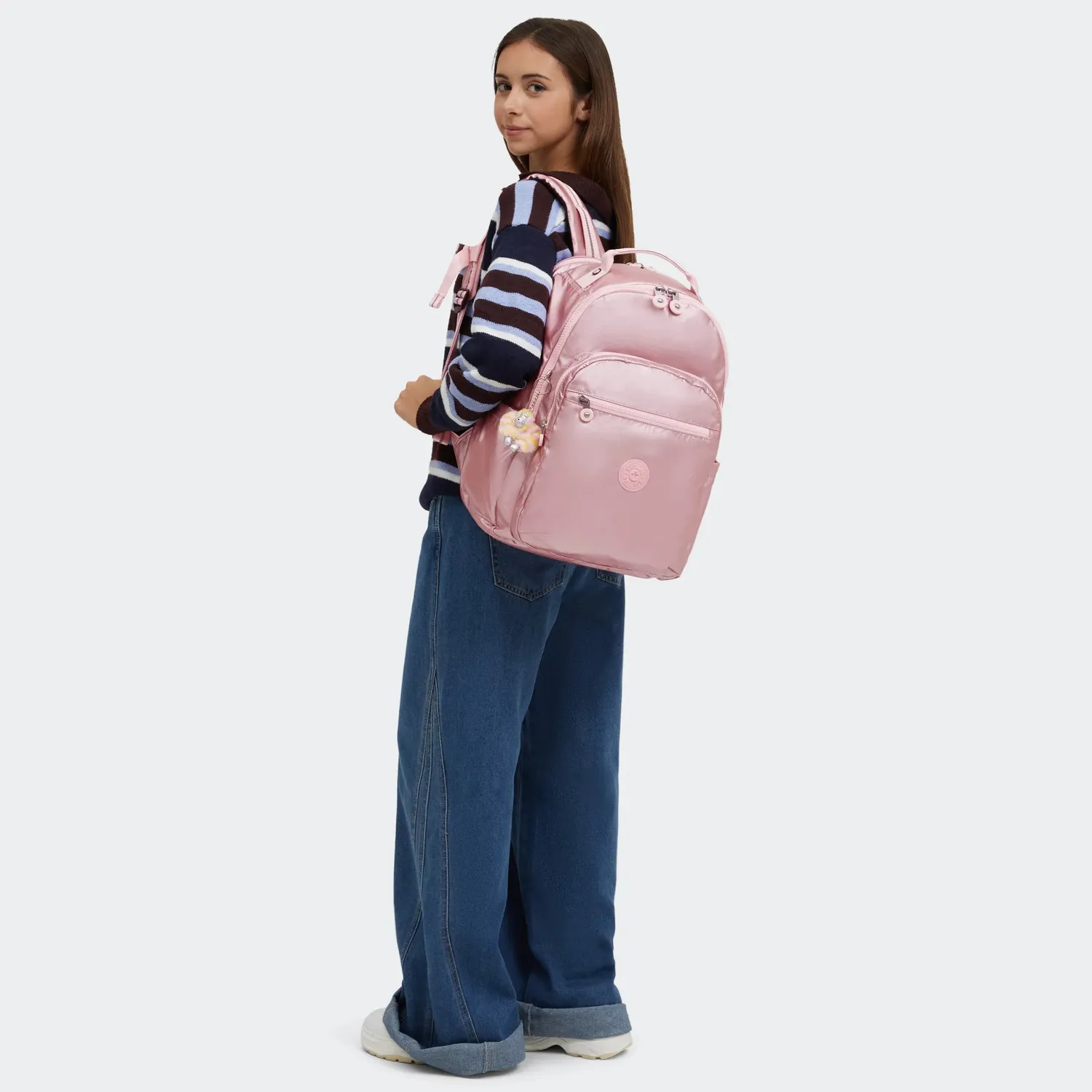 Kipling Seoul College Extra rugzak Groot Bronze Pink 15 inch