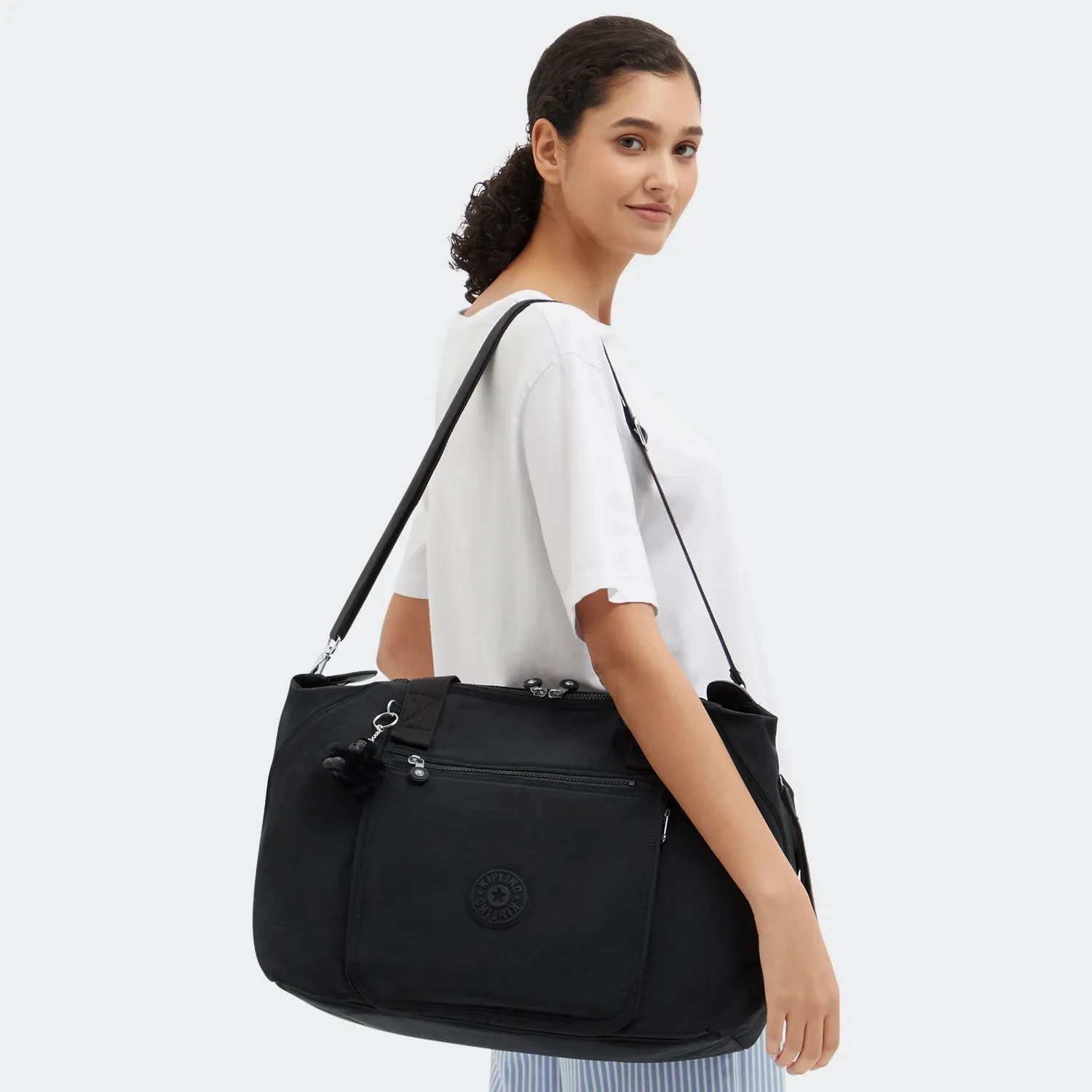 Kipling New Art M luiertas groot Black Noir met matje
