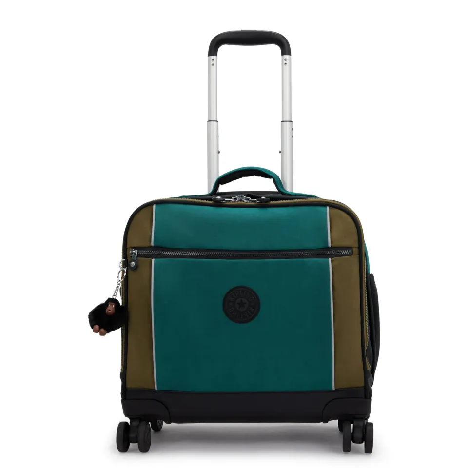 Kipling New Storia trolley Black Khaki Groot 4 wielen