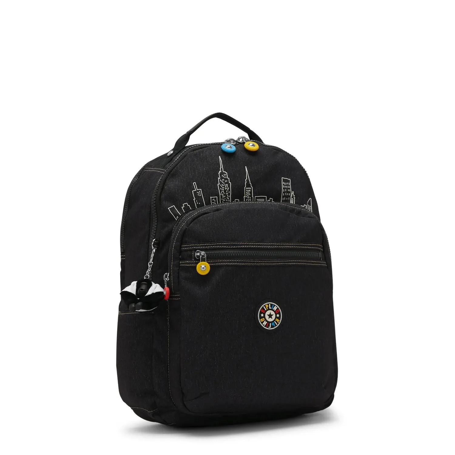Kipling Seoul Lap rugzak Skyline Black Groot 15 inch