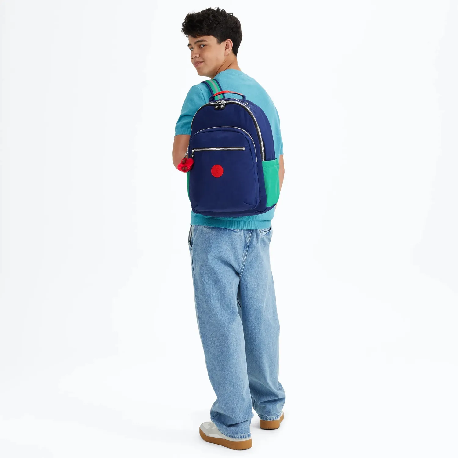 Kipling Seoul rugzak Groot Escape Blue Block licht