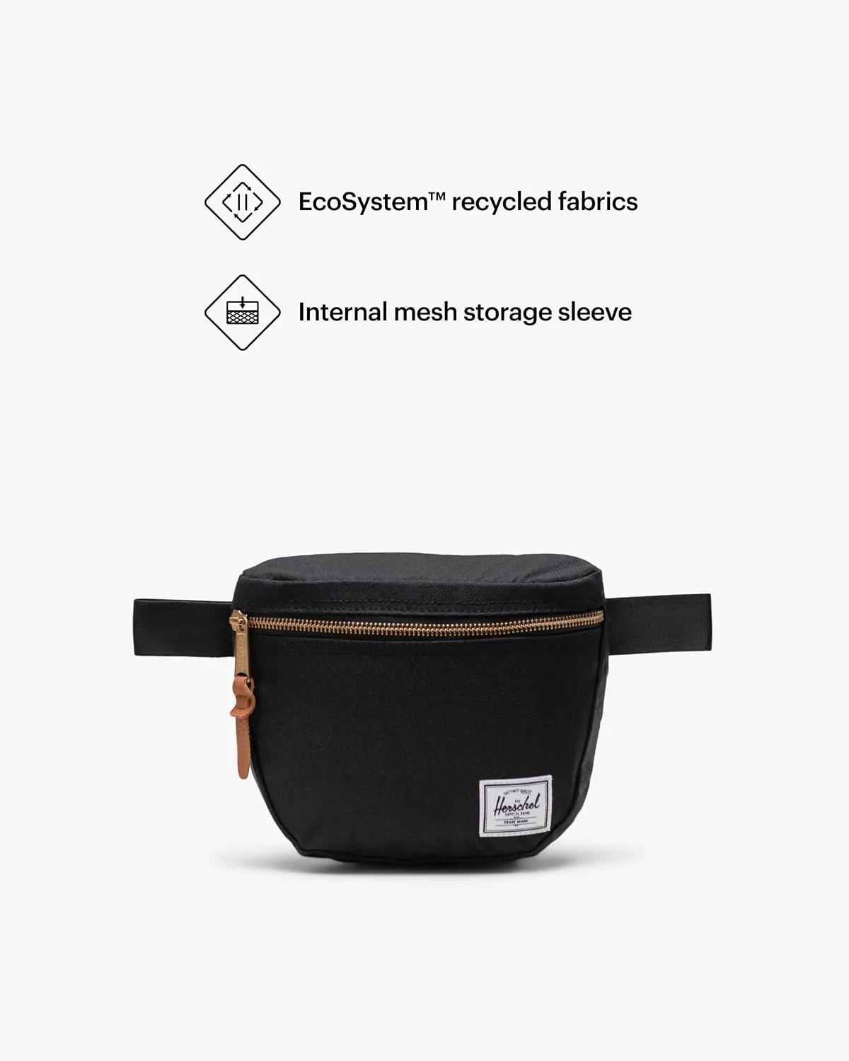 Herschel Supply Settlement Heuptas Zwart Canvas