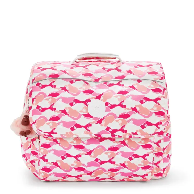 Kipling Codie L schooltas Pink Palm groot flessenhouders