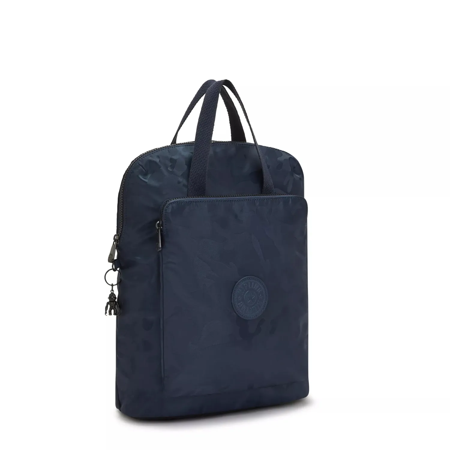 Kipling Kazuki rugzak Medium Satin Camouflage Blue laptop