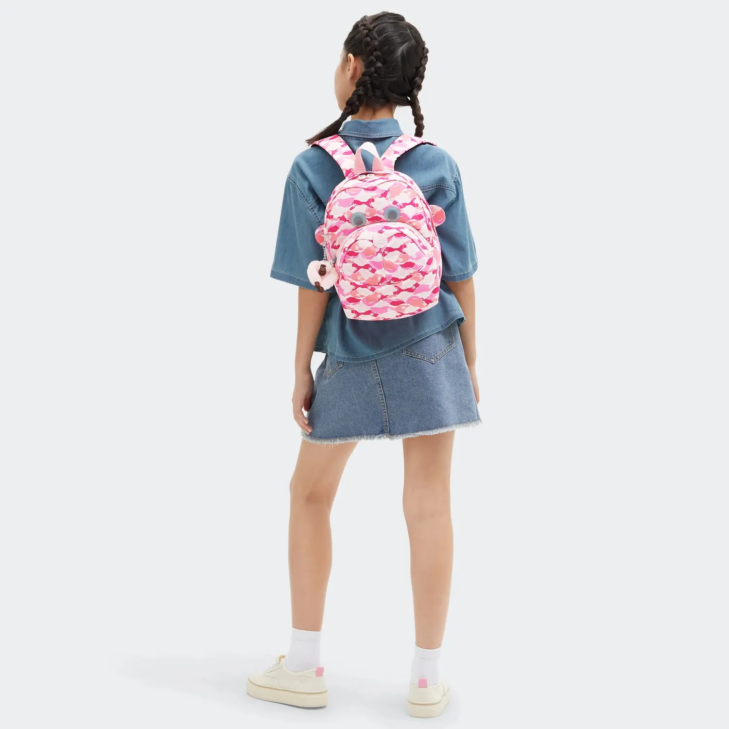 Kipling Faster rugzak klein Pink Palm waterafstotend