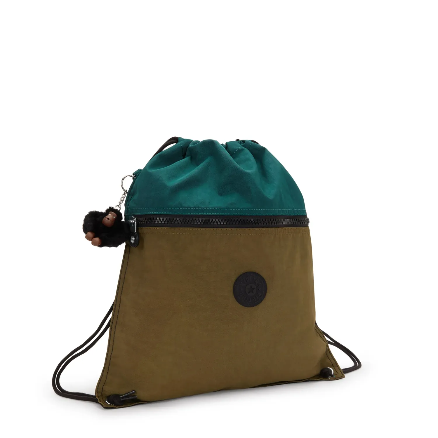 Kipling Supertaboo gymtas Black Khaki Block Medium waterafstotend