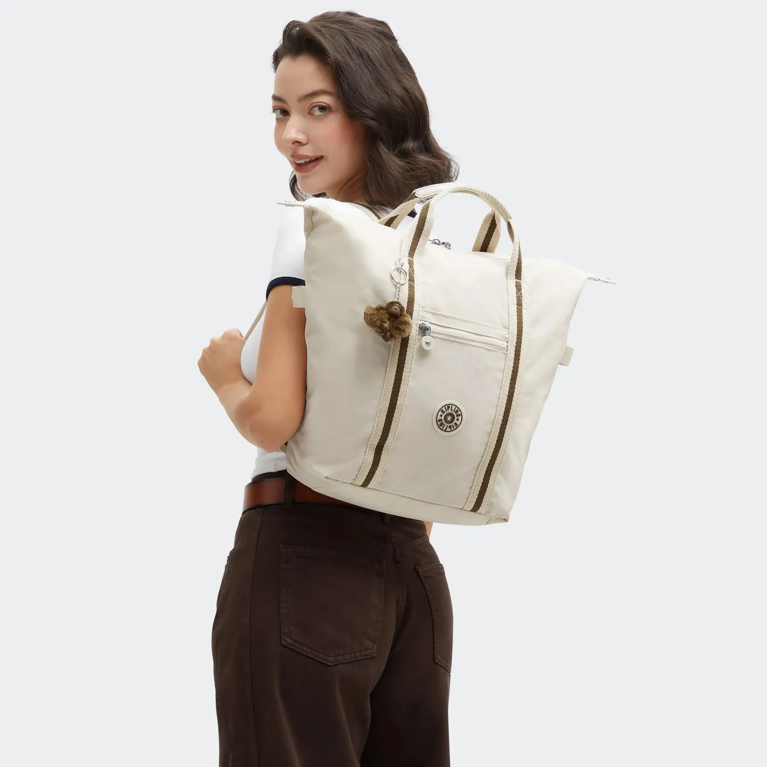 Kipling New Art Backpack rugzak Soft Sand medium 15 inch