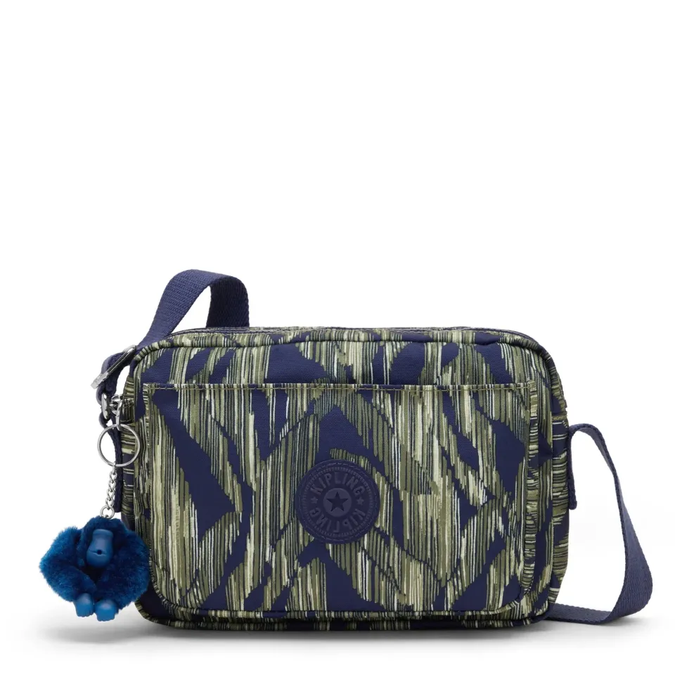 Kipling Abanu M crossbody tas Striped Grasses Medium streepprint