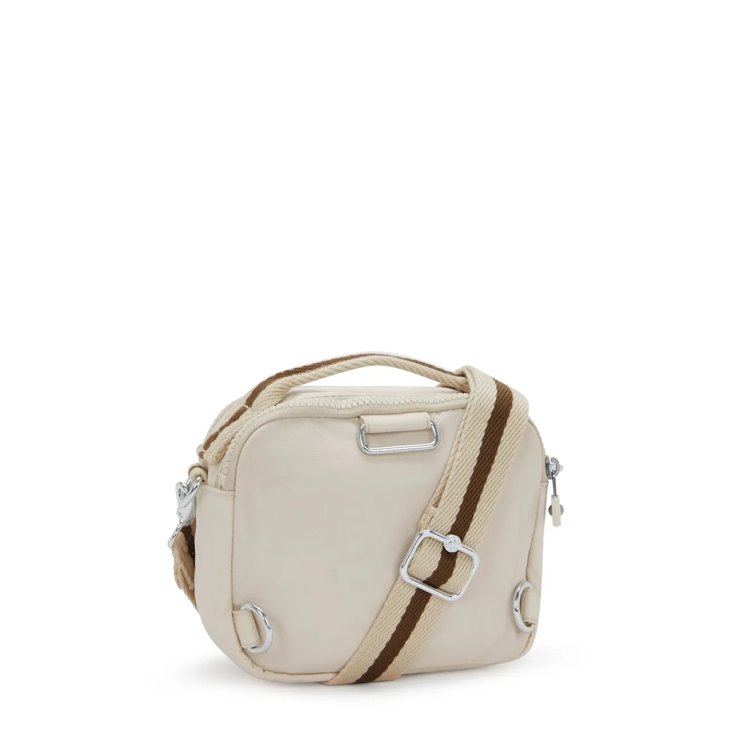 Kipling Cahir crossbody Soft Sand klein met ritsvakken