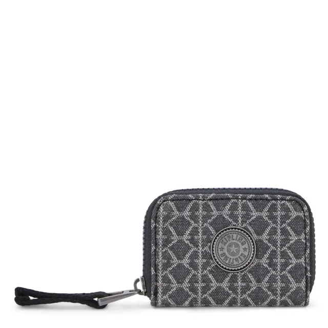 Kipling Cash Buddy portemonnee Klein Grey Denim Jacquard rits