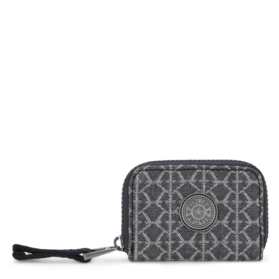 Kipling Cash Buddy portemonnee Klein Grey Denim Jacquard rits