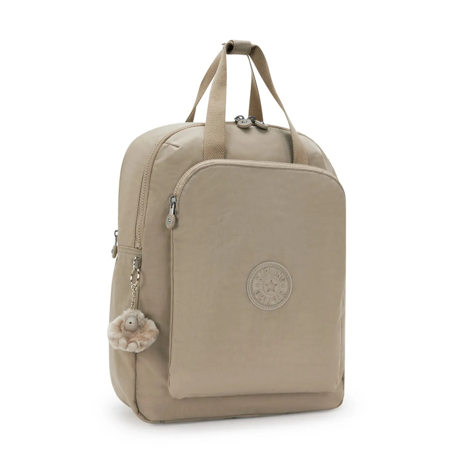 Kipling Kazuki L rugzak Soft Taupe Groot 15 inch laptop