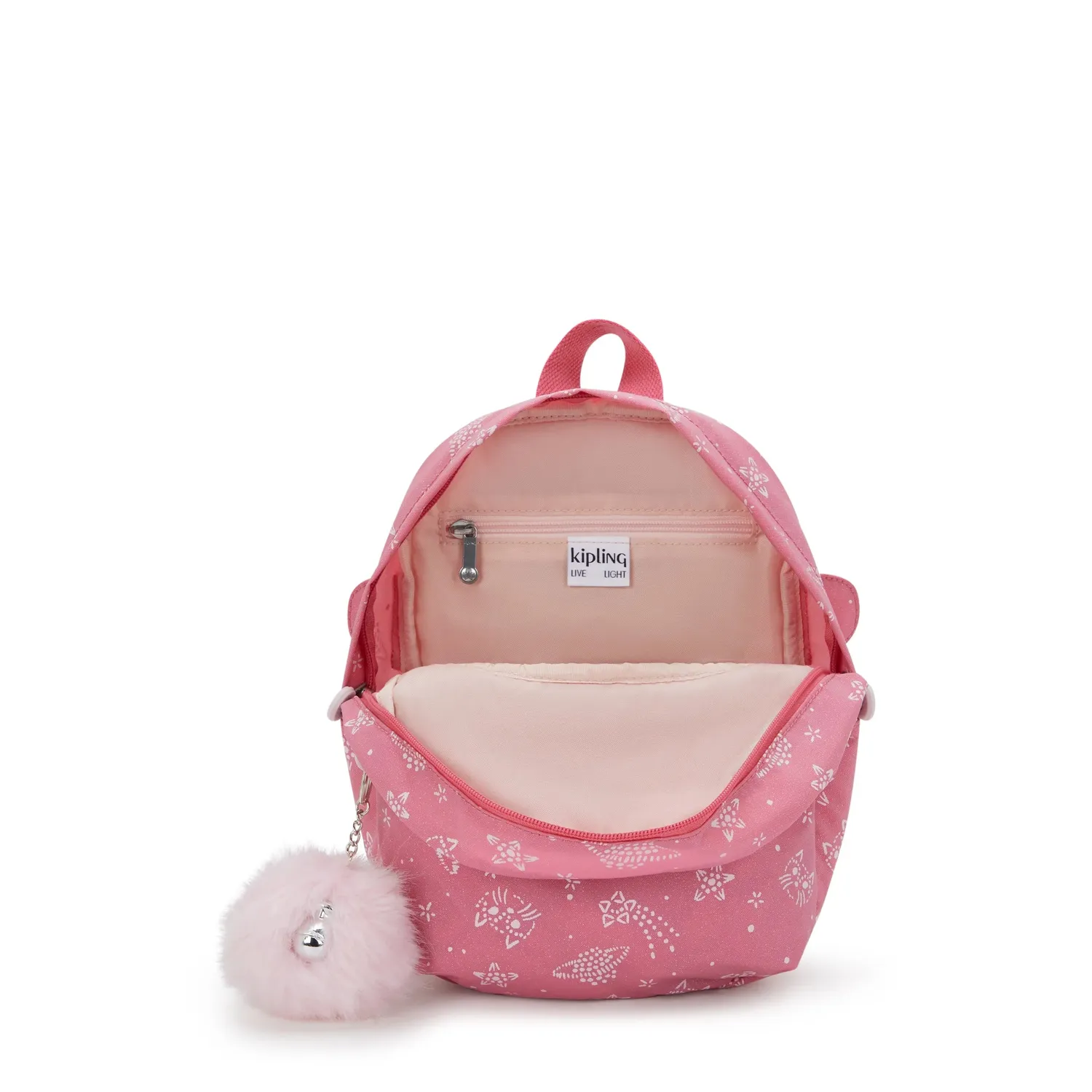 Kipling Faster rugzak klein Glitter Cats waterafstotend