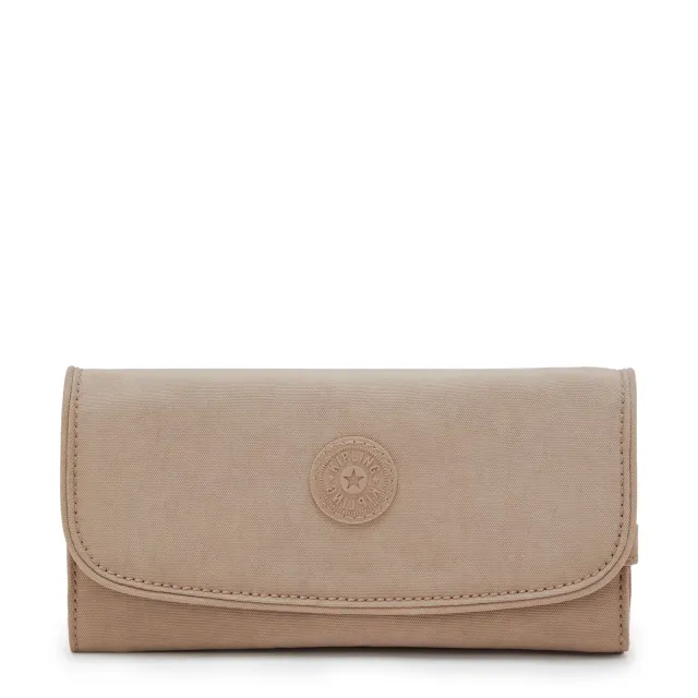 Kipling Money Land portemonnee Groot Tan Beige RFID
