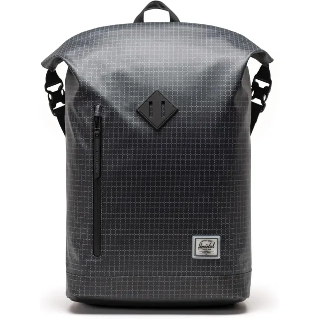 Herschel Roll Top rugzak 23L Grid Black weerbestendig
