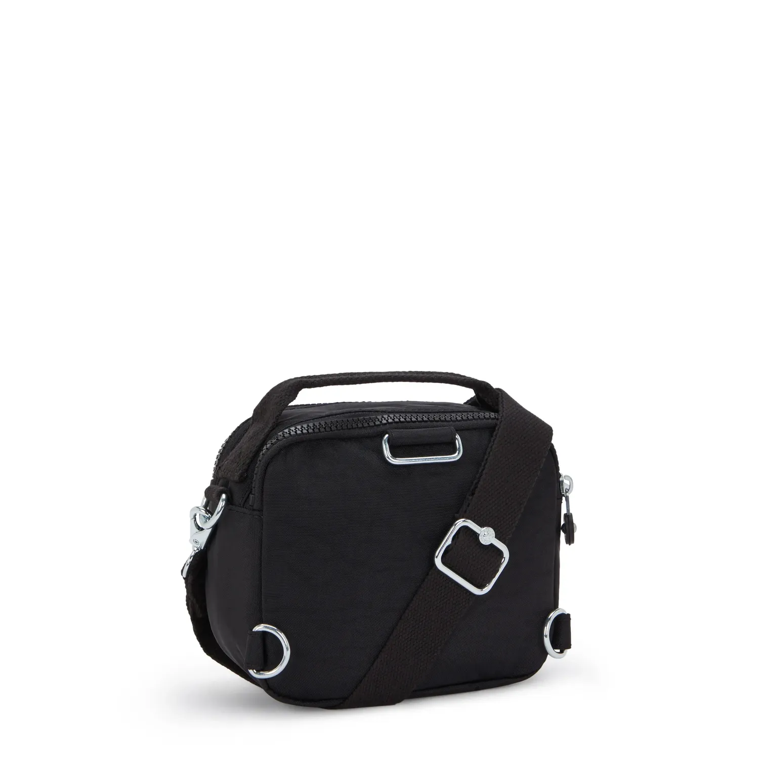 Kipling Cahir crossbody Black Noir klein met ritsvakken