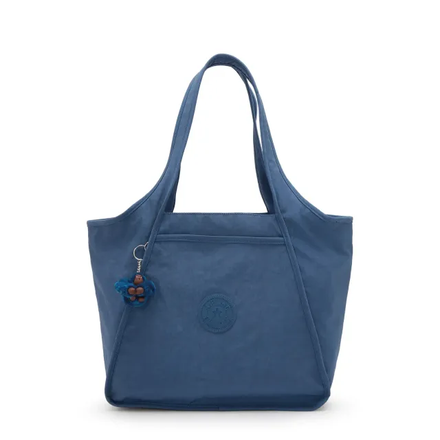 Kipling Carmela schoudertas Delicate Blue groot ruim