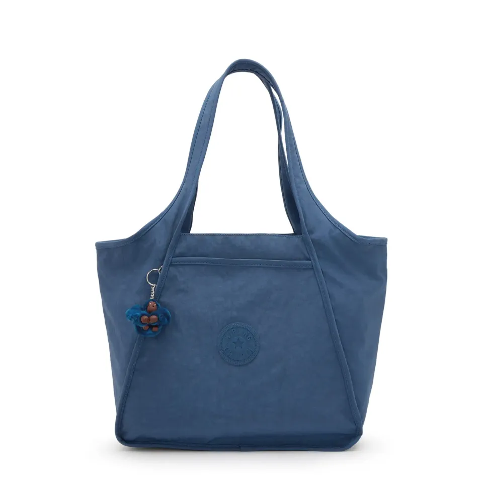 Kipling Carmela schoudertas Delicate Blue groot ruim