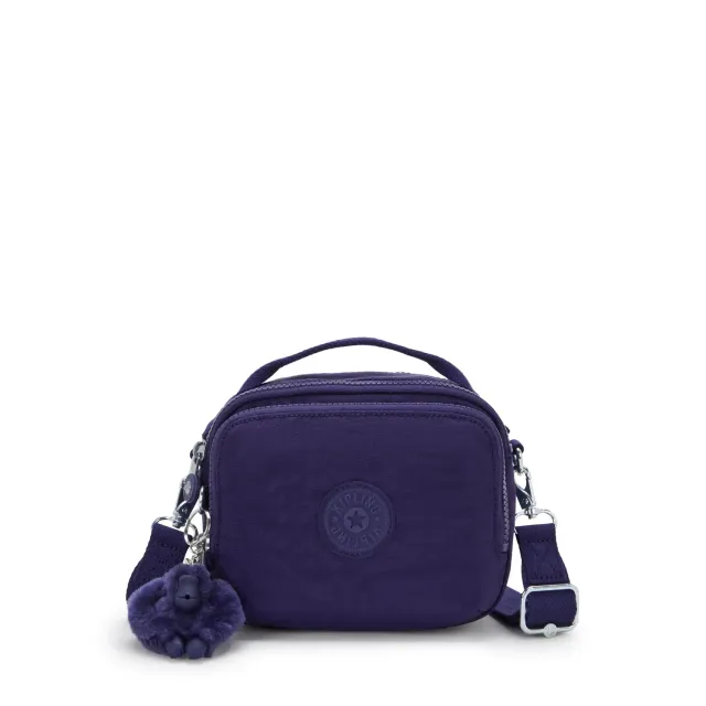 Kipling Cahir crossbody Moonlit Blue klein met ritsvakken