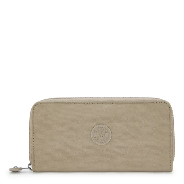 Kipling Money World grote portemonnee Soft Taupe effen
