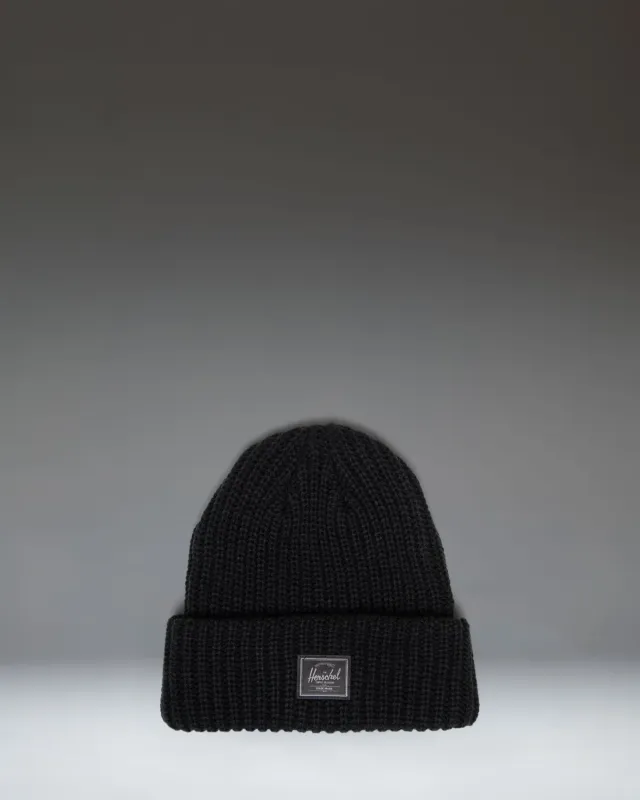Herschel Douglas Beanie muts Zwart grof gebreid