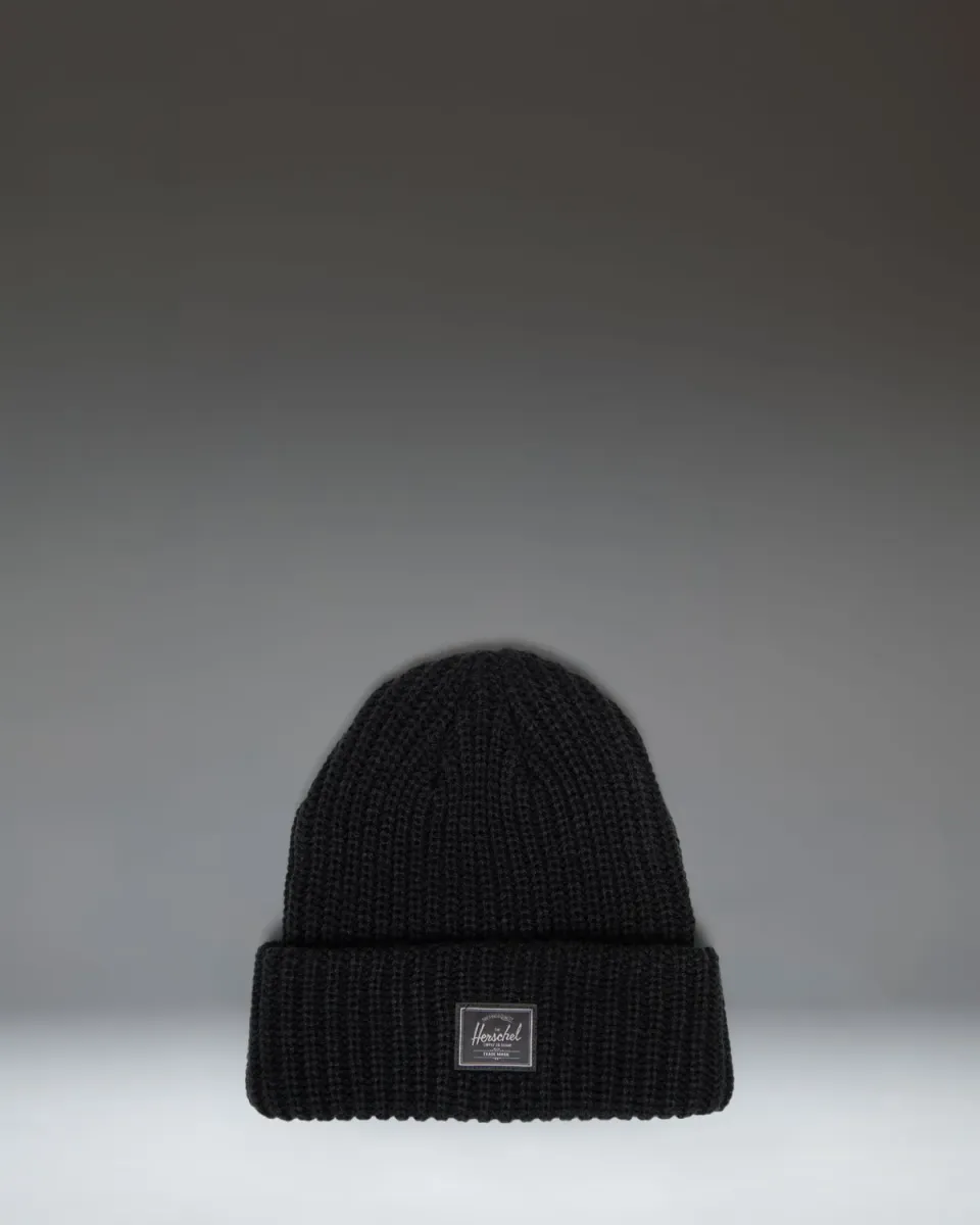 Herschel Douglas Beanie muts Zwart grof gebreid