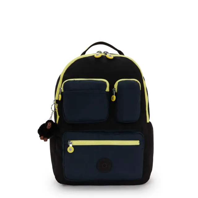 Kipling Seoul Lap Pocket rugzak Black Pocket Block 17"