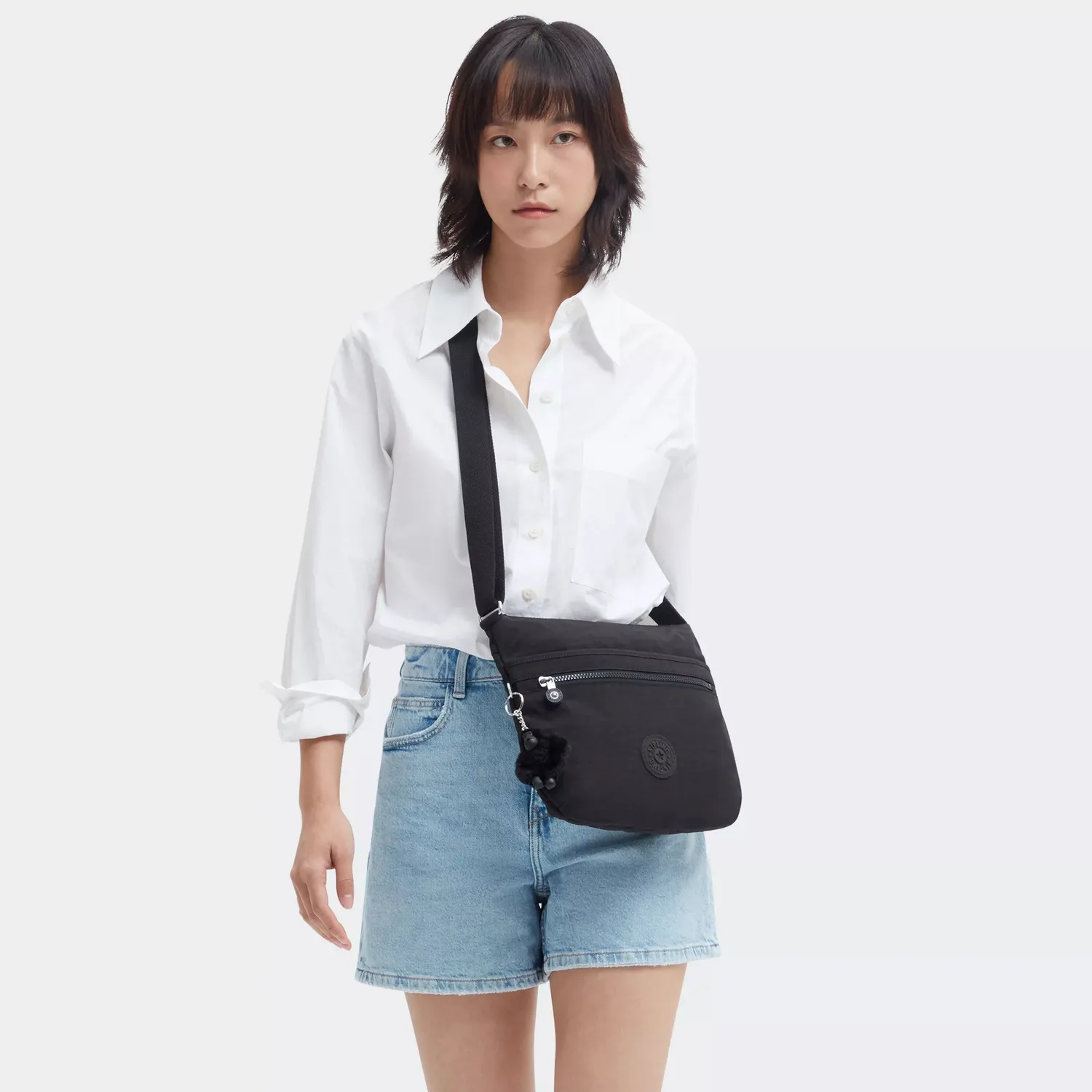 Kipling Arto schoudertas Medium Black Noir zwart
