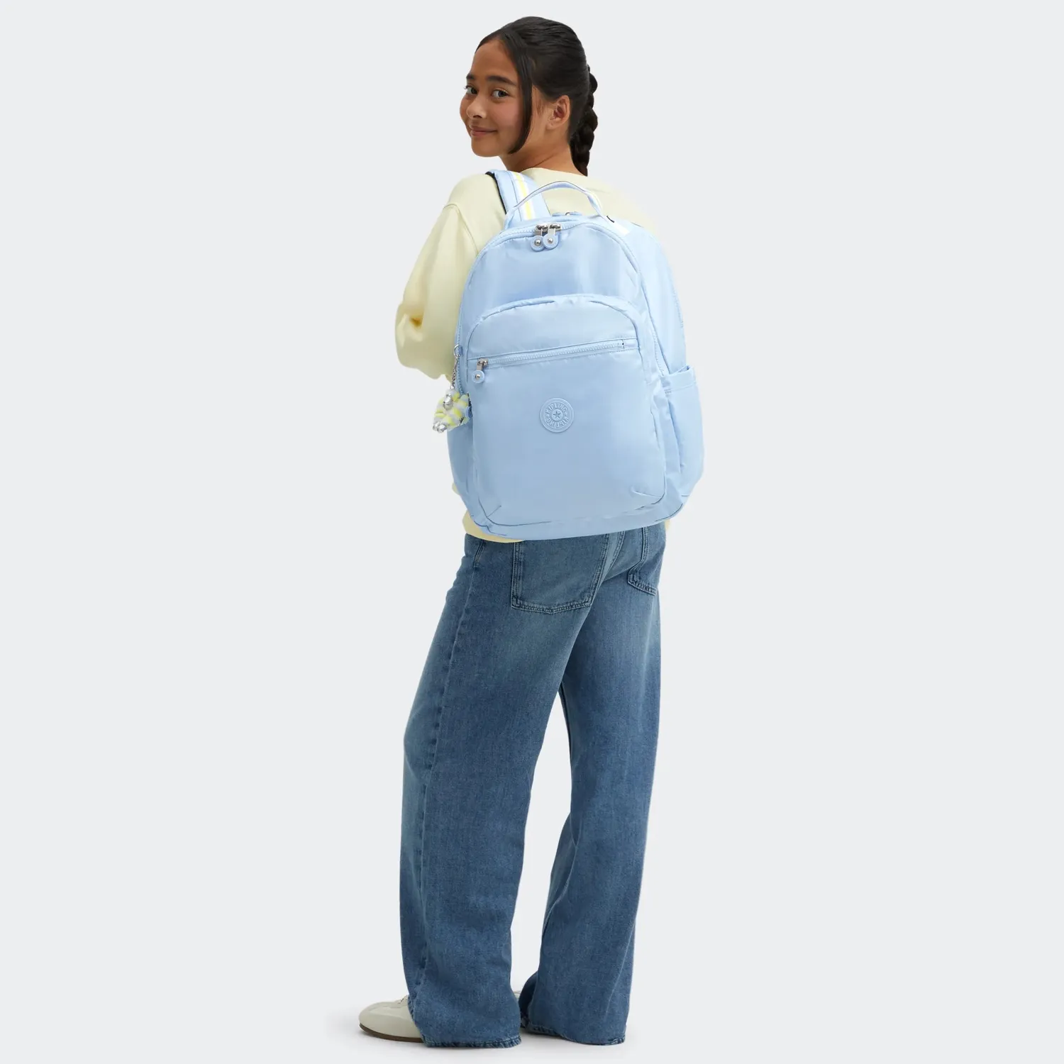 Kipling Seoul College Extra rugzak groot Clear Sky 15 inch