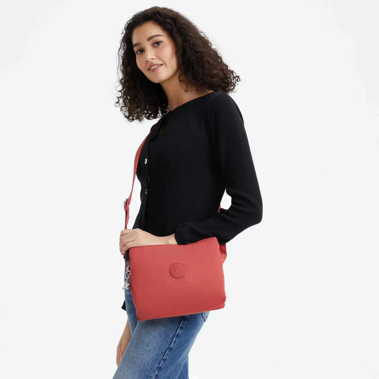Kipling Fabya crossbodytas Misty Pink medium 3-vaks