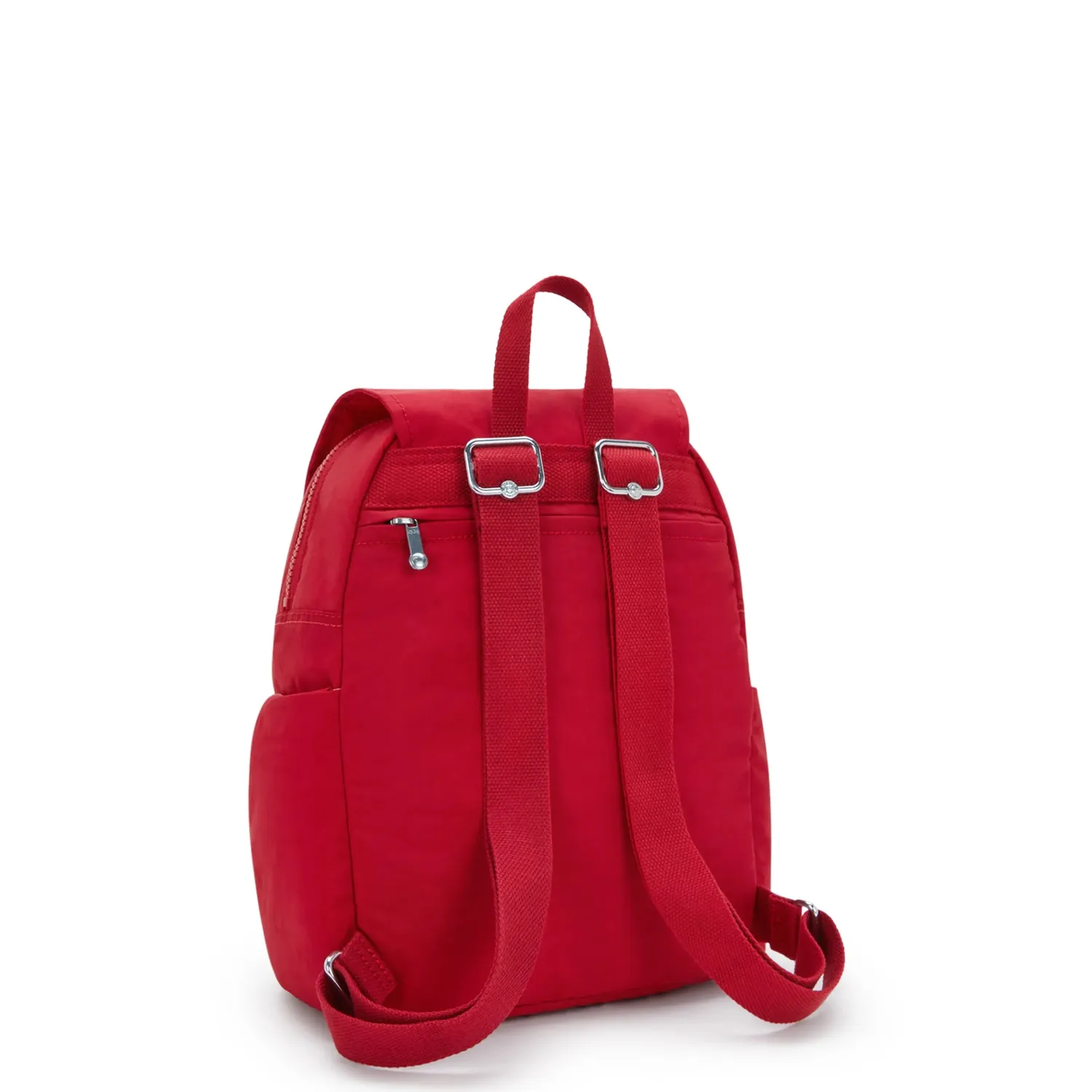 Kipling City Zip S rugzak Ruby Red klein met sleutelkoord