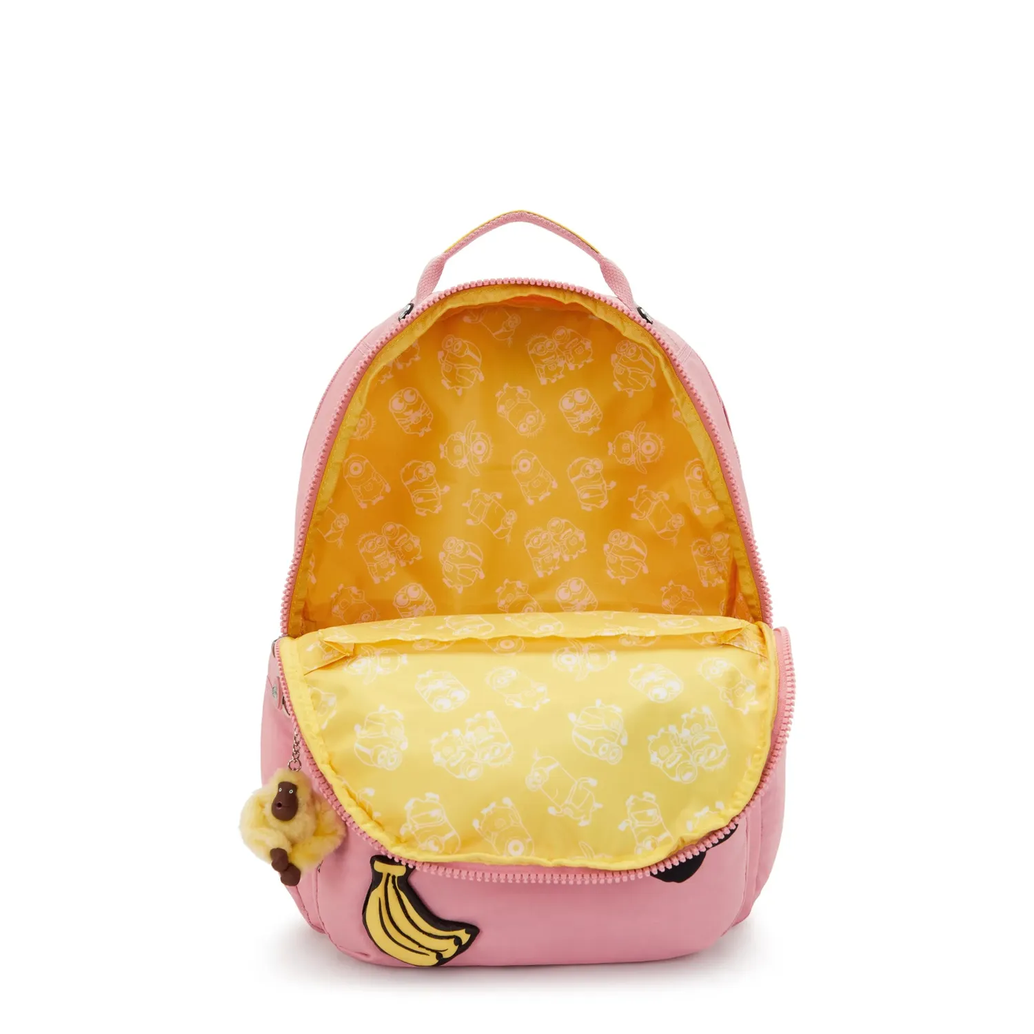 Kipling Seoul Lap rugzak Groot Pink Daisy Minions 15 inch