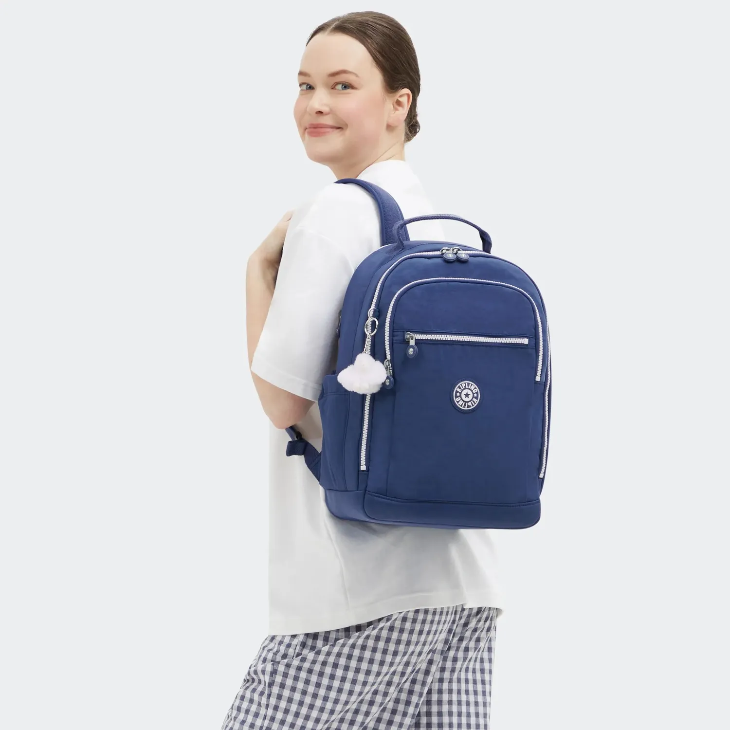 Kipling Seoul Cabin reistas Casual Blue Combo Groot – handbagage