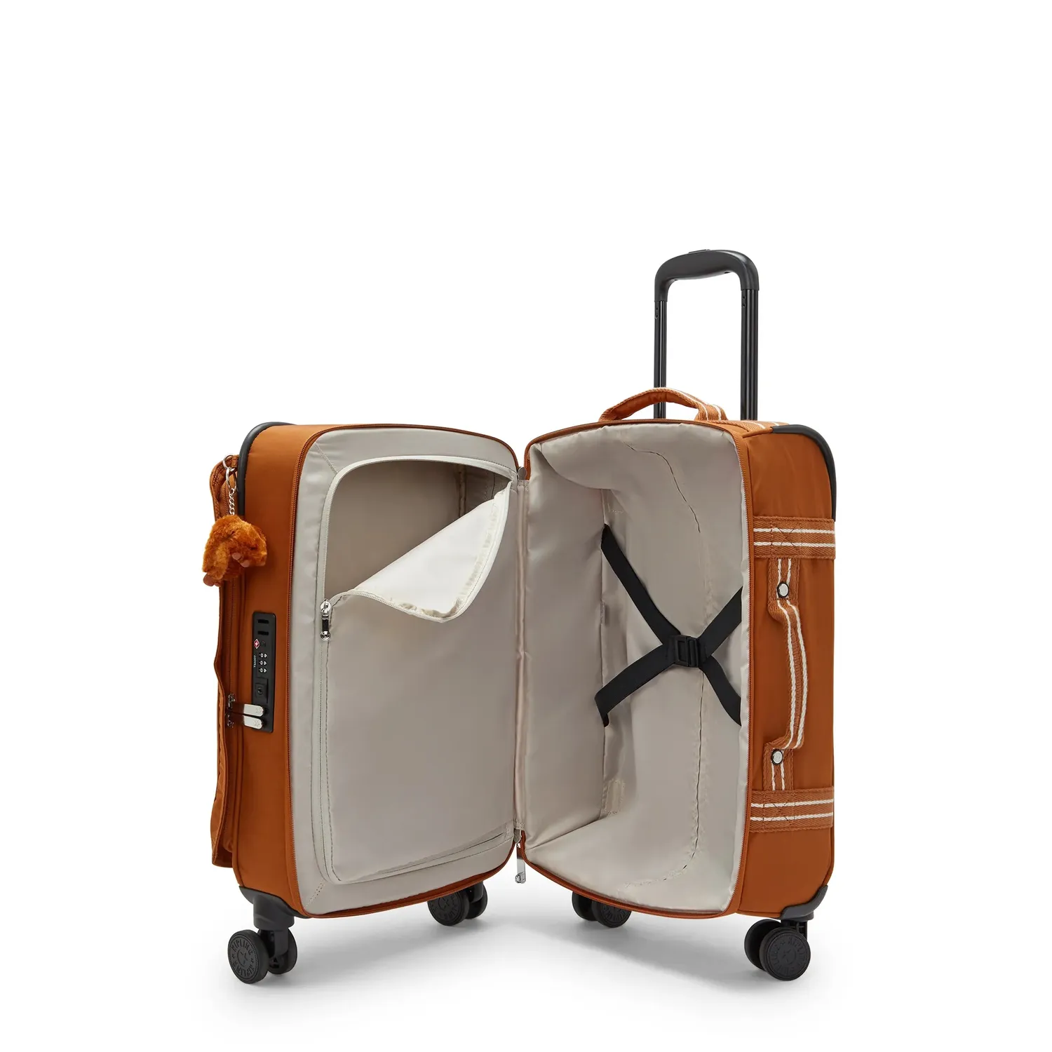 Kipling Spontaneous S Koffer Klein Stylish Mokka TSA-slot